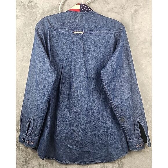 Mo Betta Mens‎ Button Shirt 16x35 Patriot US Flag Western Cowboy USA Vintage Y2k - Picture 2 of 12